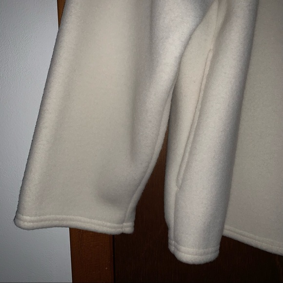 Women’s L VTG USA AQUA SHEEN Polar Fleece Light Cream Button Up Jacket EXC LN - Picture 7 of 14